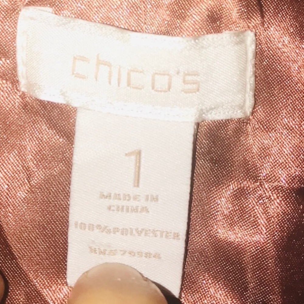 Nwot Chico Size 1 Blush No Button Open Blazer - image 4